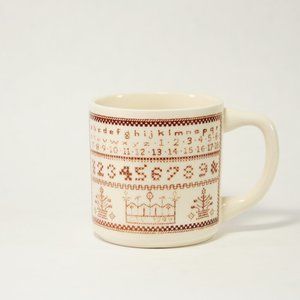 Cross Stitch Vintage Mug